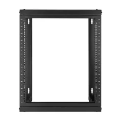 VEVOR 12U Wall Mount Server Rack, 150 lbs Max Load Capacity, Open Frame Network Rack with 180 Degrees Gate Swing, Carbon Steel, for 19-Inch IT Network Equipment & AV Devices Computer Server, Black