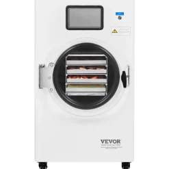 VEVOR Vacuum Freeze Dryer Machine, 8.8-13.2 LBS/Batch Food Freeze Drying Machine with 4-Layer Trays, Vacuum Pump, Adjustable Timer and Temperature Control, for Fruits Vegetables Meat, White