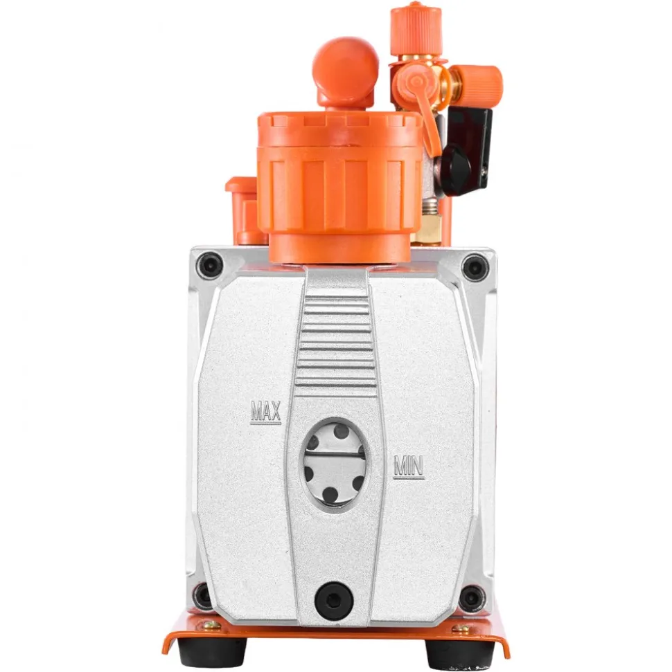 VEVOR Vacuum Pump, 7 CFM 3/4 HP, HVAC Two Stage Rotary Vane AC Vacuum Pump, for R134a R22 R410a R1234YF R32, 4 Pole Motor, for Automotive Air Conditioner Maintenance Resin Degassing, Oil Included