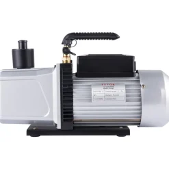 VEVOR Vacuum Pump 12CFM 1 HP Single Stage Air Conditioning Vacuum Pump 110V 5PA Ultimate Vacuum Refrigerant HVAC Air Tool Rotary Vane Vacuum Pump for Automobile Vacuum Evacuation (1-Stage, 12CFM)