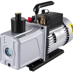 VEVOR Vacuum Pump 12CFM 1 HP Single Stage Air Conditioning Vacuum Pump 110V 5PA Ultimate Vacuum Refrigerant HVAC Air Tool Rotary Vane Vacuum Pump for Automobile Vacuum Evacuation (1-Stage, 12CFM)