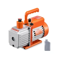 VEVOR Vacuum Pump, 6 CFM, HVAC 2 Stage Rotary Vane Vacuum Pump, for R134a R22 R410a Systems, Auto AC Vacuum Pump Kit with Oil Bottle, for Automotive Air Conditioner Maintenance Resin Degassing