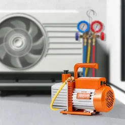 VEVOR Vacuum Pump, 6 CFM, HVAC 2 Stage Rotary Vane Vacuum Pump, for R134a R22 R410a Systems, Auto AC Vacuum Pump Kit with Oil Bottle, for Automotive Air Conditioner Maintenance Resin Degassing