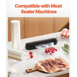 VEVOR Vacuum Sealer Bags, 2 Rolls 11 In x 50 Ft, Non-BPA Food Grade Seal A Meal Bags, Customizable Freezer-friendly Vac Sealing Bag for Food Saver, Food Storage Vacuum Bags for Meal Prep or Sous Vide
