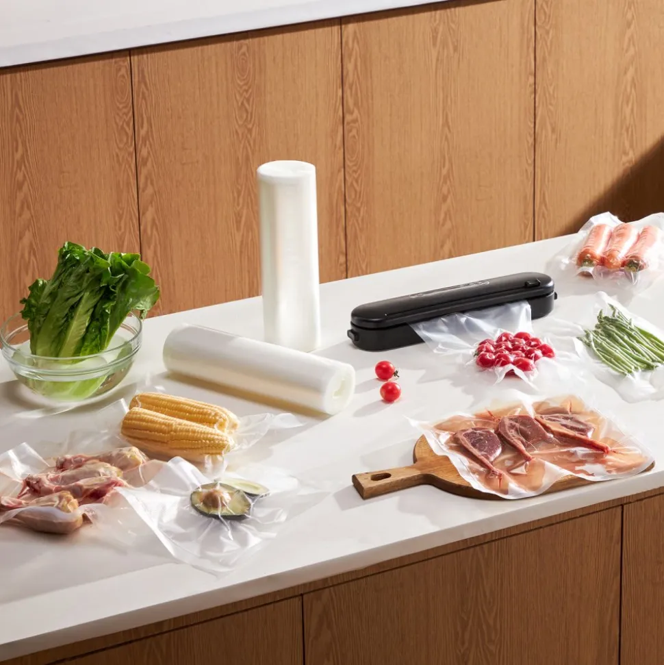 VEVOR Vacuum Sealer Bags, 2 Rolls 11 In x 50 Ft, Non-BPA Food Grade Seal A Meal Bags, Customizable Freezer-friendly Vac Sealing Bag for Food Saver, Food Storage Vacuum Bags for Meal Prep or Sous Vide