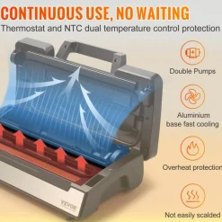 VEVOR Vacuum Sealer Machine, 90Kpa 130W Powerful Dual Pump and Dual Sealing, Dry and Moist Food Storage, Automatic and Manual Air Sealing System with Built-in Cutter, with Seal Bag and External Hose
