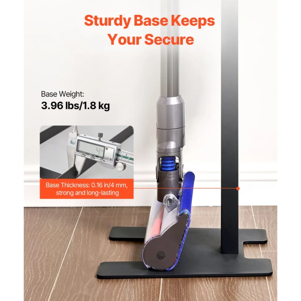VEVOR Vacuum Stand, Compatible With Dyson V6 V7 V8 V10 V11 V15, Stable Vacuum Stand Holder with 6 Hooks for Dyson DC30 DC31 DC34 DC35 DC58 DC59 DC62 D74 Cordless Upright Vacuum Cleaners & Accessories