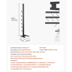 VEVOR Vacuum Stand, Compatible With Dyson V6 V7 V8 V10 V11 V15, Stable Vacuum Stand Holder with 6 Hooks for Dyson DC30 DC31 DC34 DC35 DC58 DC59 DC62 D74 Cordless Upright Vacuum Cleaners & Accessories