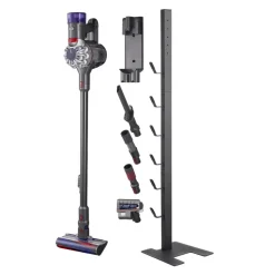 VEVOR Vacuum Stand, Compatible With Dyson V6 V7 V8 V10 V11 V15, Stable Vacuum Stand Holder with 6 Hooks for Dyson DC30 DC31 DC34 DC35 DC58 DC59 DC62 D74 Cordless Upright Vacuum Cleaners & Accessories