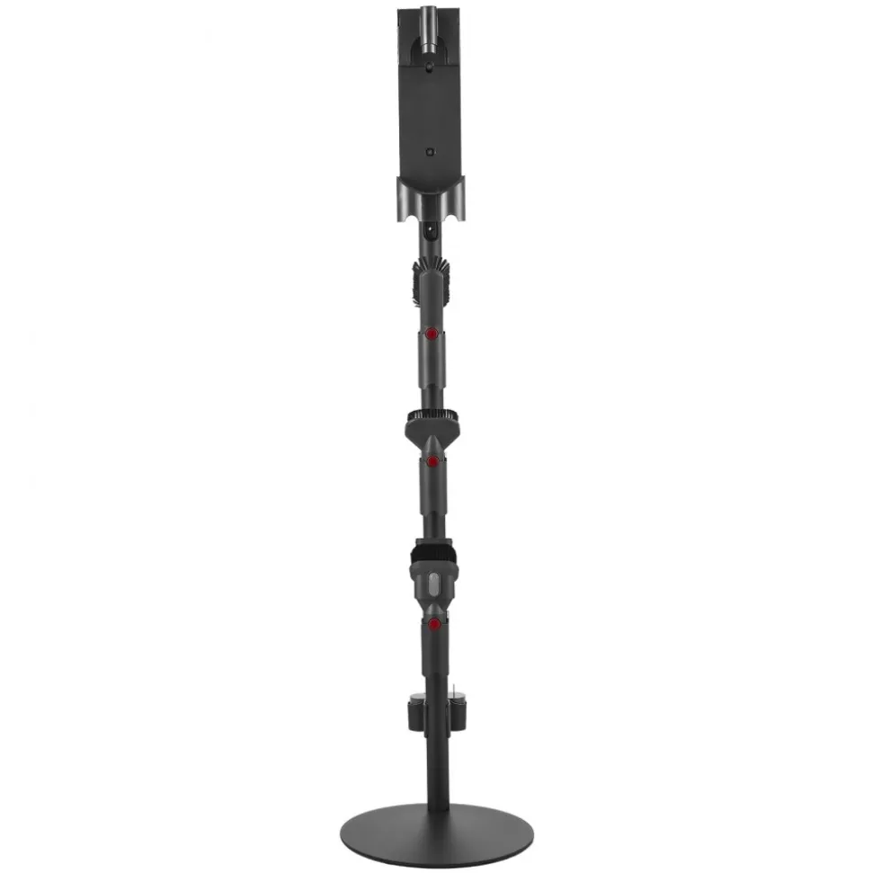VEVOR Vacuum Stand, Compatible With V7 V8 V10 V11 V12 V15 Series Upright Vacuum Cleaners & Accessories, Stable Vacuum Stand Holder with 4 Anti-slip Pads and 3 Clips for Storing 6 Brush Heads