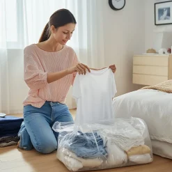 VEVOR Vacuum Storage Bags, 15 Pack Space Saver Seal Bag(3 Jumbo/3 Large/3 Medium/3 Small/3 Roll), Compression Airtight Zipper Space Bags with Electric Pump, for Cloth, Bedding, Blanket, Pillow, Travel