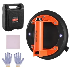 VEVOR Vacuum Suction Cup, 8-Inch Vacuum Glass Lifter with ABS Handle, 400 lbs Max Lifting Capacity Tile Suction Cup Tool with Carrying Case for Lifting Large Tile, Granite, Drywall, Windows (1-Pack)