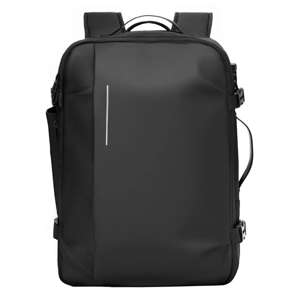 VEVOR Vacuum Travel Backpack, 65L, Expandable Vacuum Seal Compression Travel Backpack with Pump, with TSA-Approved Lock, Airback Vacpack, Water-Resistant Carry-On Suitcase Luggage, for Business, Black