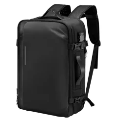 VEVOR Vacuum Travel Backpack, 65L, Expandable Vacuum Seal Compression Travel Backpack with Pump, with TSA-Approved Lock, Airback Vacpack, Water-Resistant Carry-On Suitcase Luggage, for Business, Black