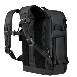 VEVOR Vacuum Travel Backpack, 35L, Vacuum Seal Compression Travel Backpack with Air Pump, Multiple Pockets & Compartments, Water-Resistant Carry-On Suitcase Luggage, Casual Personal Item Bag, Black