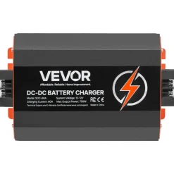 VEVOR 12V 60A DC to DC Battery Charger, 750W, On-Board Battery Charger for Lead-Acid, Lithium, AGM, GEL, and Flooded Batteries, Smart Multi-Stage Charging, for RVs, Commercial Vehicles, Boats, Yachts