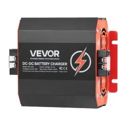 VEVOR 12V 20A DC to DC Battery Charger, 250W, On-Board Battery Charger for Lead-Acid, Lithium, AGM, GEL, and Flooded Batteries, Smart Multi-Stage Charging, for RVs, Commercial Vehicles, Boats, Yachts