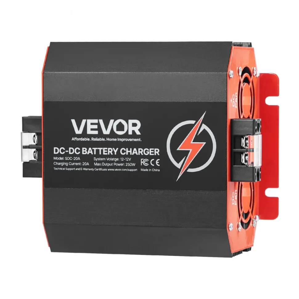 VEVOR 12V 30A DC to DC Battery Charger, 375W, On-Board Battery Charger for Lead-Acid, Lithium, AGM, GEL, and Flooded Batteries, Smart Multi-Stage Charging, for RVs, Commercial Vehicles, Boats, Yachts