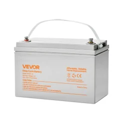 VEVOR 12V 75Ah Deep Cycle Battery, Sealed AGM Technology, Rechargeable Lead Acid AGM Battery, Backup Replacement for Scooters, Electric Mobility Wheelchair, Solar System Off-Grid Home Energy Storage
