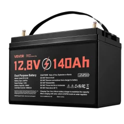 VEVOR 12V 140Ah Dual Purpose LiFePO4 Lithium Battery, 1000 CCA Group 31, Lithium-ion Starter Battery Plus Deep Cycle, Built-in Smart BMS, Car Start-Stop, for Automotive, Trolling Motor, Marine, RV