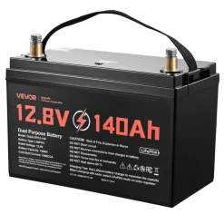 VEVOR 12V 140Ah Dual Purpose LiFePO4 Lithium Battery, 1000 CCA Group 31, Lithium-ion Starter Battery Plus Deep Cycle, Built-in Smart BMS, Car Start-Stop, for Automotive, Trolling Motor, Marine, RV