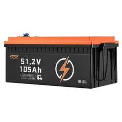 VEVOR 48V 105Ah Golf Cart Lithium Battery, 48 Volt Golf Cart Battery with 200A BMS, LCD Monitor and Mobile APP, LiFePO4 Battery with 600A Peak Current, 20A Charger and 4000+ Cycles, for Golf Carts