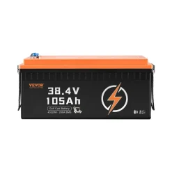 VEVOR 36V 105Ah Golf Cart Lithium Battery, 36 Volt Golf Cart Battery with 200A BMS, LCD Monitor and Mobile APP, LiFePO4 Battery with 600A Peak Current, ABS Shell and 4000+ Cycles, for Golf Carts