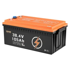 VEVOR 36V 105Ah Golf Cart Lithium Battery, 36 Volt Golf Cart Battery with 200A BMS, LCD Monitor and Mobile APP, LiFePO4 Battery with 600A Peak Current, ABS Shell and 4000+ Cycles, for Golf Carts