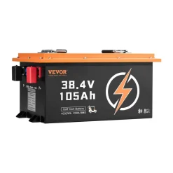 VEVOR 36V 105Ah Golf Cart Lithium Battery, 36 Volt Golf Cart Battery with 200A BMS, Touch Monitor and Mobile APP, LiFePO4 Battery with 600A Peak Current, 20A Charger and 4000+ Cycles, for Golf Carts