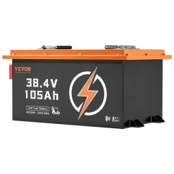 VEVOR 36V 105Ah Golf Cart Lithium Battery, 36 Volt Golf Cart Battery with 200A BMS, Touch Monitor and Mobile APP, LiFePO4 Battery with 600A Peak Current, 20A Charger and 4000+ Cycles, for Golf Carts