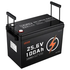 VEVOR 24V 50Ah LiFePO4 Lithium Battery 4000+ Cycles 50A BMS with Bluetooth, 1280Wh Lithium Battery with Low Temperature Protection, Supports 8P2S Connection, for RV, Trolling Motor, Marine, Solar