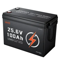 VEVOR 24V 50Ah LiFePO4 Lithium Battery 4000+ Cycles 50A BMS with Bluetooth, 1280Wh Lithium Battery with Low Temperature Protection, Supports 8P2S Connection, for RV, Trolling Motor, Marine, Solar