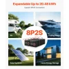 VEVOR 24V 100Ah LiFePO4 Lithium Battery 4000+ Cycles 100A BMS with Bluetooth, 2560Wh Lithium Battery with Low Temperature Protection, Supports 8P2S Connection, for RV, Trolling Motor, Marine, Solar