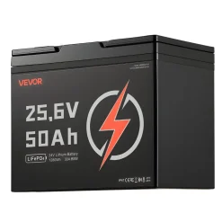 VEVOR 24V 100Ah LiFePO4 Lithium Battery 4000+ Cycles 100A BMS with Bluetooth, 2560Wh Lithium Battery with Low Temperature Protection, Supports 8P2S Connection, for RV, Trolling Motor, Marine, Solar