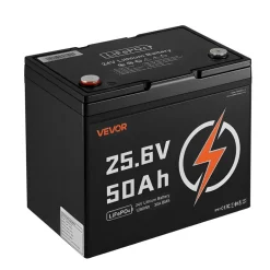 VEVOR 24V 100Ah LiFePO4 Lithium Battery 4000+ Cycles 100A BMS with Bluetooth, 2560Wh Lithium Battery with Low Temperature Protection, Supports 8P2S Connection, for RV, Trolling Motor, Marine, Solar