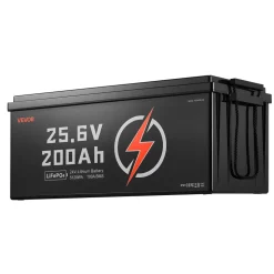 VEVOR 24V 200Ah LiFePO4 Lithium Battery, Built-in 100A BMS, Deep Cycle Lithium Rechargeable Battery with Low Temperature Protection, 4000+ Cycles, Max. 5120Wh, for RV, Camper, Trolling Motors, Marine