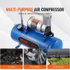 VEVOR 12V Air Compressor with Tank 1.6 Gallon/6 L, Train Horn Air Compressor, 120 psi Working Pressure Onboard Air Compressor System for Train Air Horns, Inflating Tires, Air Mattresses