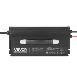 VEVOR 12V 60A Lithium Battery Charger, 14.6V, AC-DC LiFePO4 Smart Charger, with Anderson Connector, LED Indicator, 0V Activation, for Lithium LiFePO4 Deep Cycle Rechargeable Batteries of Boat, RV