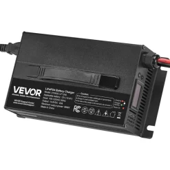 VEVOR 12V 40A Lithium Battery Charger, 14.6V, AC-DC LiFePO4 Smart Charger, with Anderson Connector, LED Indicator, 0V Activation, for Lithium LiFePO4 Deep Cycle Rechargeable Batteries of Boat, RV