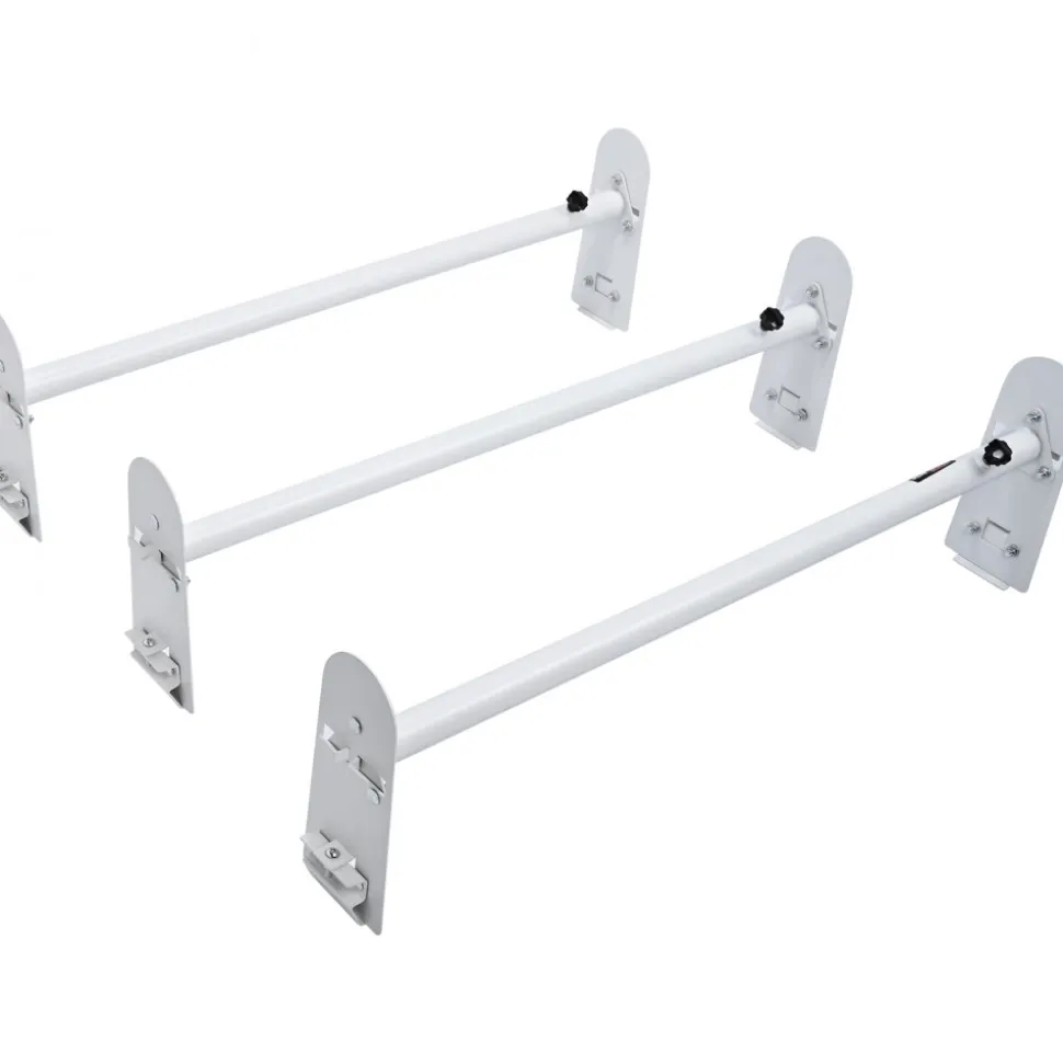 VEVOR Van Roof Ladder Rack, 3 Bars Alloy Steel Roof Racks, 750 LBS Capacity Rain-Gutter Roof Rack, Adjustable Length 40.2" to 74.8", Van Ladder Rack Compatible with Chevrolet Express, GMC Savana, etc