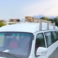 VEVOR Van Roof Ladder Rack, 3 Bars Alloy Steel Roof Racks, 750 LBS Capacity Rain-Gutter Roof Rack, Adjustable Length 40.2