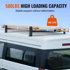VEVOR Van Roof Ladder Rack, 2 Bars Alloy Steel Roof Racks, 500 LBS Capacity Roof Rack, Adjustable Length 35.8