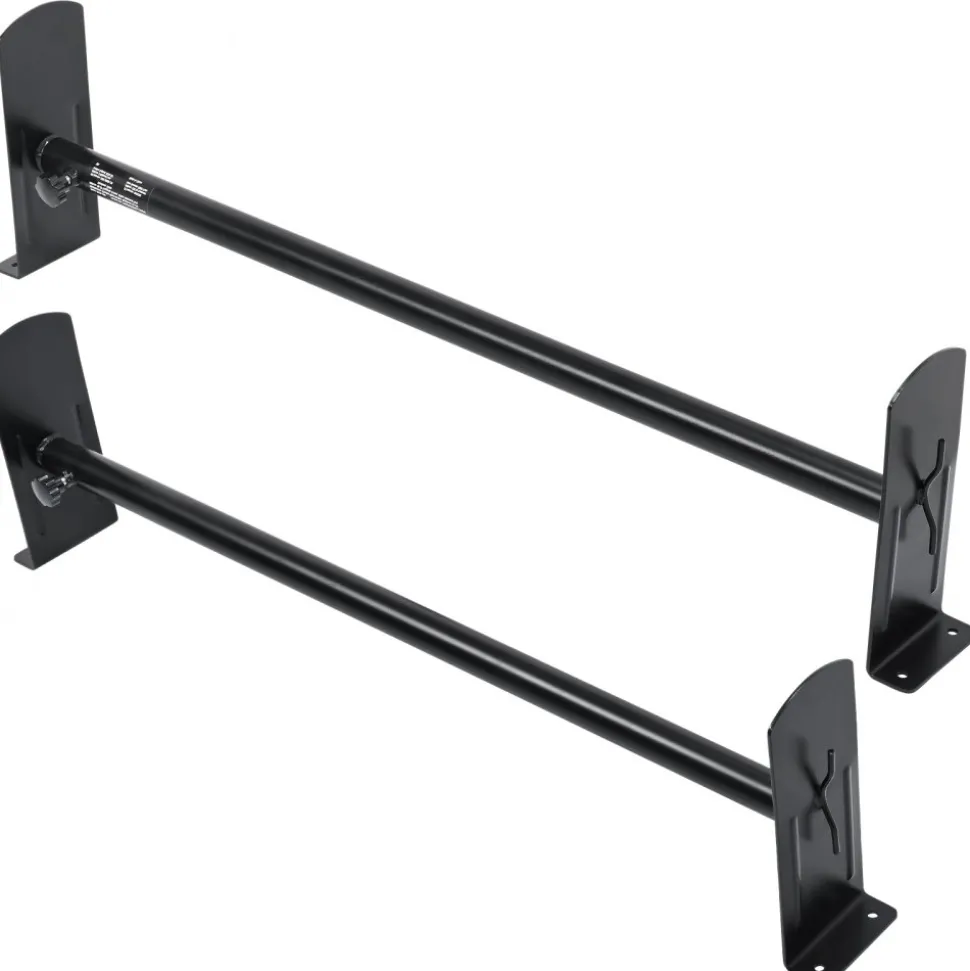 VEVOR Van Roof Ladder Rack, 2 Bars Alloy Steel Roof Racks, 500 LBS Capacity Roof Rack, Adjustable Length 35.8"-52.4", Van Ladder Rack Compatible with Chevrolet Express, GMC Savana, etc, Drilling Mount