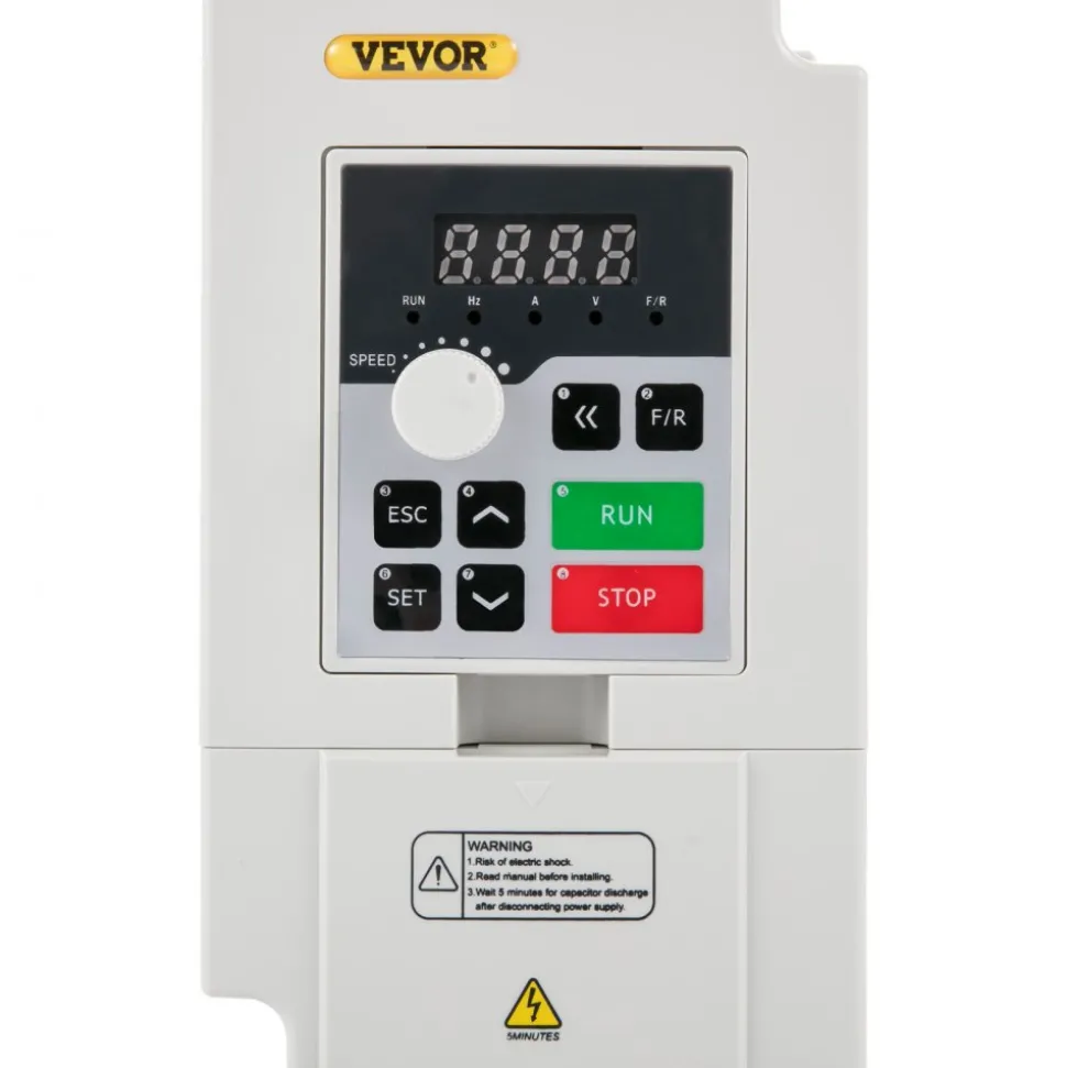 VEVOR Variable Frequency Drive, AC 220V Input 3KW Variable Frequency CNC Drive Inverter Converter, VFD 4HP 1 or 3 Phase Input, 3 Phase Output, CNC Motor Inverter Converter for Motor Speed Control