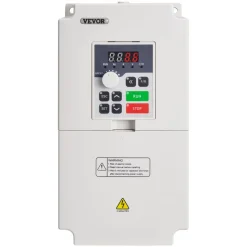 VEVOR Variable Frequency Drive, AC 220V Input 4KW Variable Frequency CNC Drive Inverter Converter, VFD 5.5HP 1 or 3 Phase Input, 3 Phase Output, CNC Motor Inverter Converter for Motor Speed Control