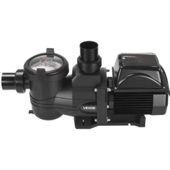 VEVOR Variable Speed Pool Pump, 1.5 HP, AC 220-240V, 132 GPM, In/Above Swimming Pool Pump with Filter Basket, Powerful Self Priming, Programmable Timer, for Inground and Above Ground Swimming Pool