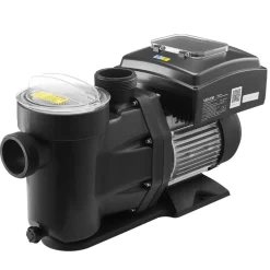 VEVOR Variable Speed Pool Pump, 1.5 HP, AC 220-240V, 115 GPM, In/Above Swimming Pool Pump with Filter Basket, Powerful Self Priming, Programmable Timer, for Inground and Above Ground Swimming Pool