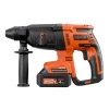 VEVOR 20V Brushless Cordless Hammer Drill, Lithium-Ion 1.1 Inch Rotary Hammer Driver, SDS-Plus Electric Lightweight Power Tool Kit with Battery and Charger, 4 Functions, 1200 RPM, 5300 BPM