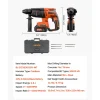 VEVOR 20V Brushless Cordless Hammer Drill, Lithium-Ion 1 Inch Rotary Hammer Driver, SDS-Plus Electric Lightweight Power Tool Kit with Battery and Charger, 4 Functions, 1200 RPM, 5300 BPM