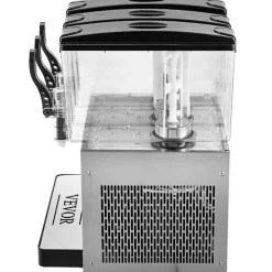 VEVOR 110V Commercial Beverage Dispenser Cold and Hot,3 Tanks 36L Fruit Juice Dispensers,12L Per Tank Stainless Steel Ice Tea Drink Dispenser Equipped with Thermostat Controller